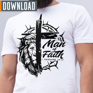 Man of Faith svg png sublimation design , Man of God Svg png clipart, Jesus bundle, Religious Svg, God Svg, digital download