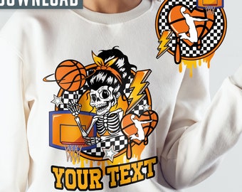 Retro Basketball Mom PNG, Shirt Design (Digital Download)