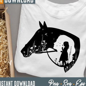 Horse clipart, Girl with horse svg, Floral horse head svg , horse svg , horse cricut, horse lover shirt svg, horse face svg, horse vector