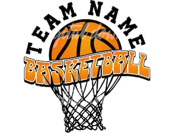 Retro Basketball Team PNG, Sublimation Design (Digital Download)