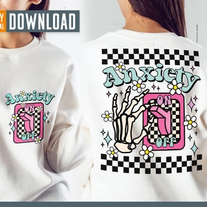 Anxiety On PNG, Anxiety PNG, Mental Health Png, Digital Download, Sublimation, Shirt Designs, digital design