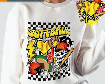 Retro Softball Png, Funny Softball Fan Design (Digital Download)