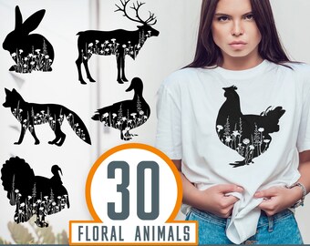 50 Animals Bundle SVG for Cut File, Animal Hand Drawn Style,svg,dxf,png ...
