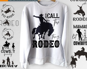 Rodeo SVG Clipart, Cowboy Cowgirl Vector Graphics (Digital Download)