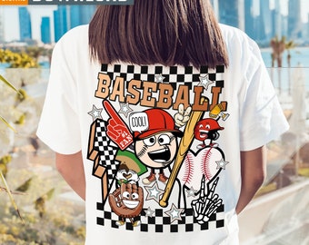 Retro Baseball Png Clipart, Game Day Sublimation Design (Digital)