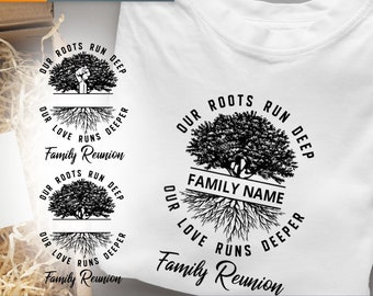 Family Reunion Tree SVG, Roots Run Deep Design (Digital Download)