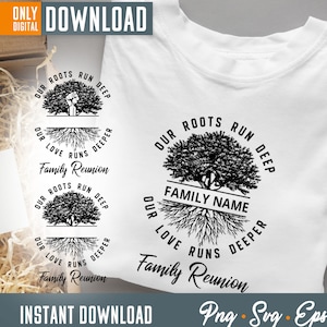 Family Reunion Svg, Reunion Svg,  Family Reunion shirt, Family Matching Gifts Shirts, Roots Run Deep svg, Family Reunion Tree SVG Custom