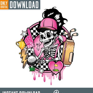 Golf png , golf mom funny skeleton design, retro golf png, golf png, retro png, digital download