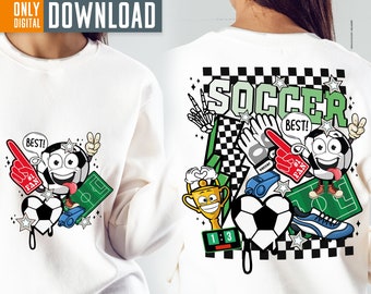 Retro Soccer Sublimation PNG Bundle, Sports Design (Digital Download)