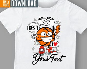 Basketball Smile Face PNG, Funny Ball Custom (Digital Download)
