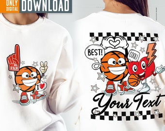 Clipart de basket-ball, conception personnalisée par sublimation (téléchargement numérique)