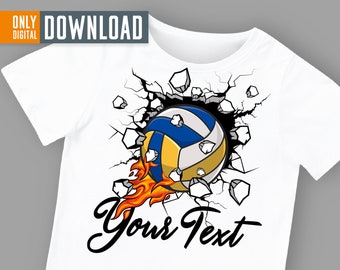 Retro Volleyball PNG, Custom Sublimation Design (Digital Download)