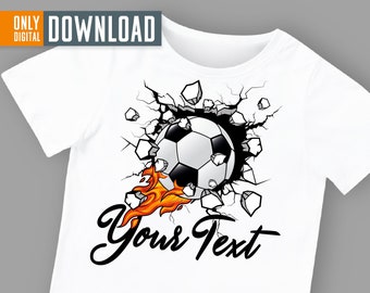 Retro Fußball PNG, benutzerdefiniertes Sublimationsdesign (digitaler Download)