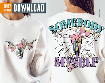 Western Cowgirl Png, Rodeo Skull Sublimation (Digital Download)