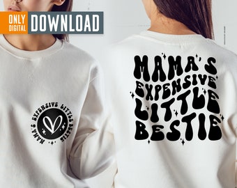 Pacchetto SVG PNG "Il caro piccolo migliore amico della mamma", citazione per bambini (download digitale)