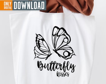 Butterfly Kisses SVG Bundle, Clipart, Cut File (Digital Download)