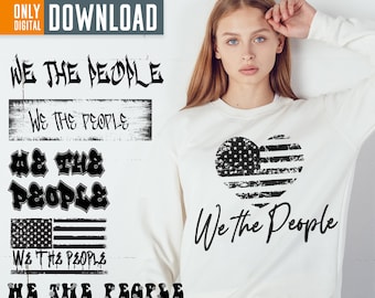 Nosotros, el pueblo SVG, bandera estadounidense, Constitución (descarga digital)