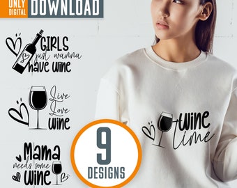 Wine Quote SVG, Funny Wine Sayings, Wine Lover (Digital Download)