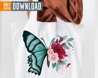 Clipart z motylem akwarelowym, PNG SVG EPS, sublimacja na kubku (pobranie cyfrowe)