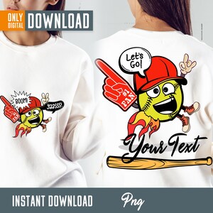 Softball PNG sublimation design, Softball png, Softball clipart, Softball template, Softball design, digital download