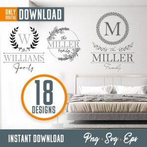 Family name svg, split monogram svg, monogram svg, last name svg, wedding monogram svg, family monogram svg, family sign svg
