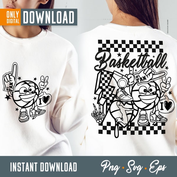 Basketball svg bundle, basketball clipart, basketball mom svg, basketball smile face svg bundle, retro basketball