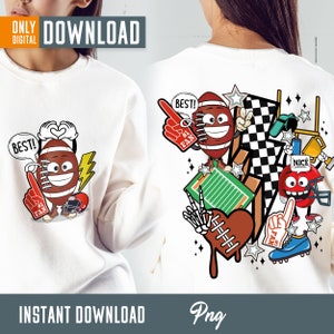 Retro football sublimation png design ,football clipart,  football smile face png, football sublimation design, football png