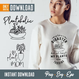 Plant svg bundle, Plant clipart, house plant svg, plant lady, plant stickers svg, crazy plant lady svg, i wet my plants, plant illustration
