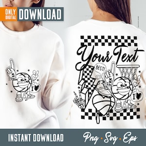 Paquete SVG de baloncesto, imágenes prediseñadas y plantillas (digitales)