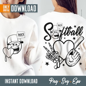 Girls softball svg bundle, retro softball svg png, softball girl player, softball  mom svg, softball clipart, dublimation designs