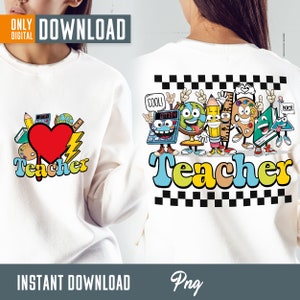 Retro teacher png design, teacher png , teacher clipart, teacher life png, teacher sublimation, digital download