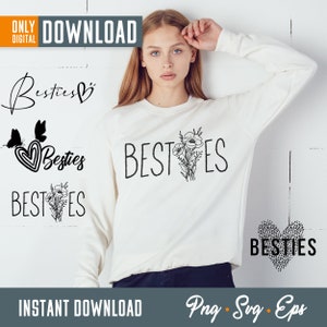 Best Friends SVG Bundle, best friends svg, Besties svg, Besties clipart, Friendship SVG, Friends svg, best friends forever