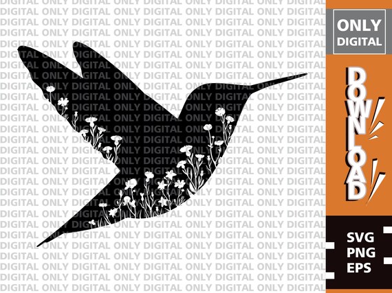 Flower Hummingbird Svg File for Cricut Hummingbird - Etsy