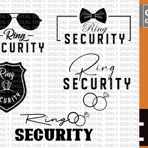 Ring Security svg , Wedding Party svg , Ring Bearer pin svg , Ring Security  clipart , Marriage svg ,  Ring Security  vector file