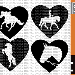 Love horse svg , horse svg ,horse in the heart  svg ,horse love svg, horse clipart svg ,  horse head svg, horse cricut