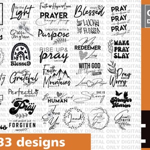 Christliches SVG, Schrift Bundle, Sofort Download, Bibelvers Bundle, Religiöse SVG, Jesus, Gott, Glaube svg, digitaler Download