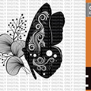 Cute butterfly svg, floral butterfly svg, butterfly svg, love butterfly svg, butterfly clipart, butterflies svg, butterfly png