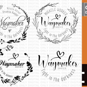 Waymaker svg, Waymaker PNG, Miracle Worker svg,Promise Keeper svg, christian svg ,faith svg, religious svg,miracle worker svg,way maker svg,