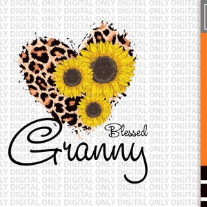Granny shirt , Blessed granny sublimation , granny png , love  granny  png,  blessed granny digital download