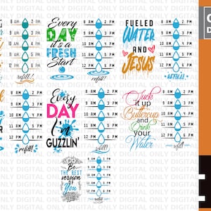Water Level Tracker svg bundle, water bottle svg file , fitness svg , sport svg , water  svg, Water Measurements svg bundle