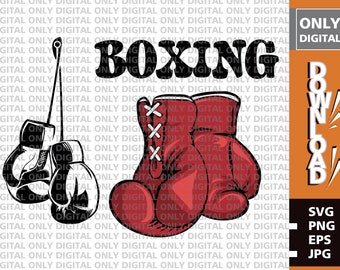 Boxing Gloves SVG Clipart, Cut File (Digital Download)