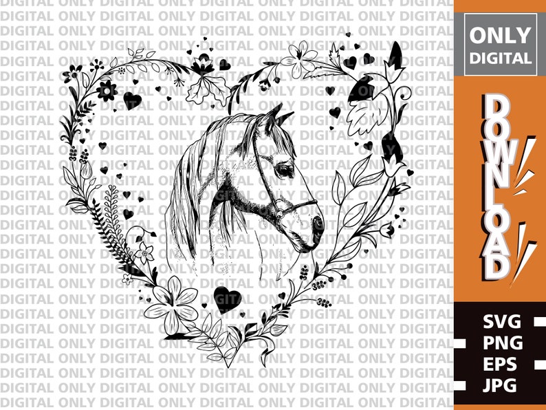 Free Free Horse Head Heart Svg 814 SVG PNG EPS DXF File