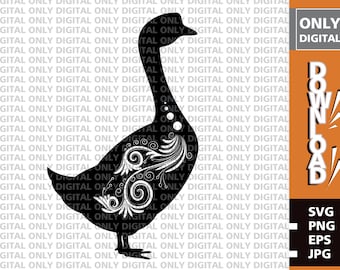 Cute Goose SVG Clipart Bundle (Digital Download)