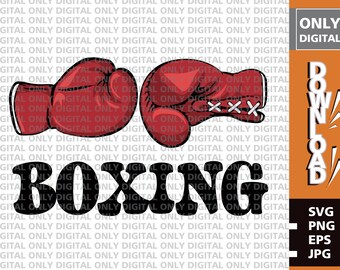 Boxing Gloves (svg, png, eps, jpg Clipart) (Digital Download)