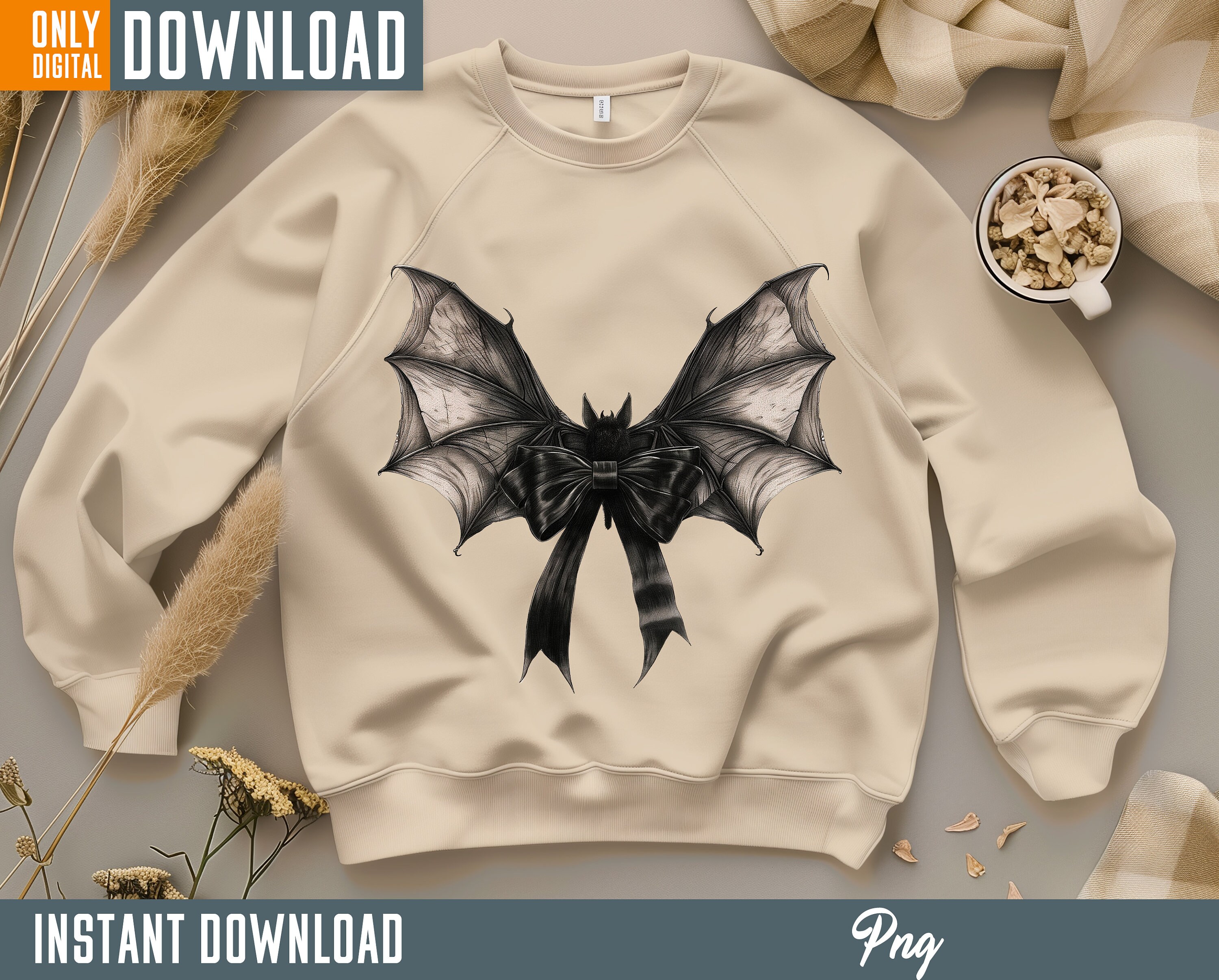 Halloween Bat Gothic Bow PNG, Retro Coquette (digital Download) - Etsy
