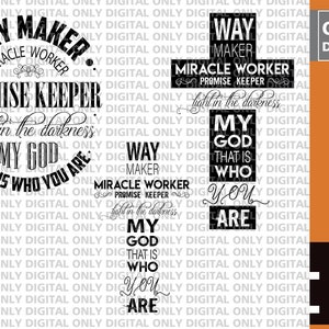Waymaker svg, Waymaker clipart, milagreiro svg, way maker svg, Promise Keeper svg, cristão svg, religioso svg, versículo bíblico svg