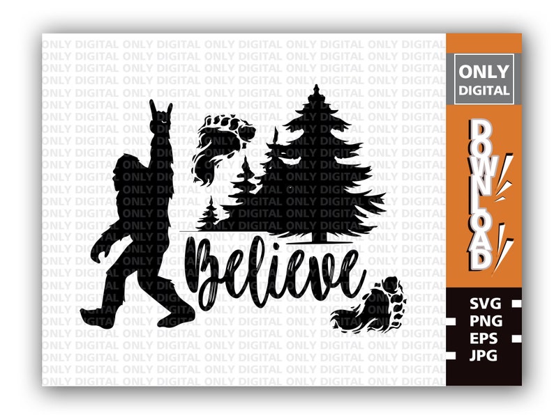 Bigfoot in Forest SVG, Sasquatch Vector Clipart (digital Download) - Etsy
