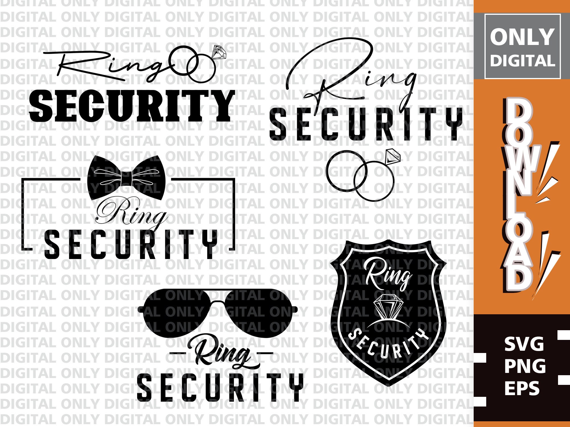 Ring Security Vector Files Ring Security SVG, Wedding Party Designs (digital Download) - Etsy