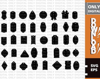 Gift Tag SVG Bundle, Label Templates (Digital Download)