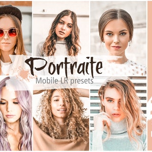 23 predefinições móveis do Lightroom, predefinições de retrato, filtros de estilo de vida do Blogger, predefinições brilhantes, predefinições temperamentais, predefinições ricas em predefinições douradas
